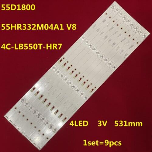 45pcs/lot LED backlight strip For Thomson T55FSM5040 55D1800 55HR332M04A1 V8 4C-LB550T-HR7 le4ra2r0 3732706293c17301440