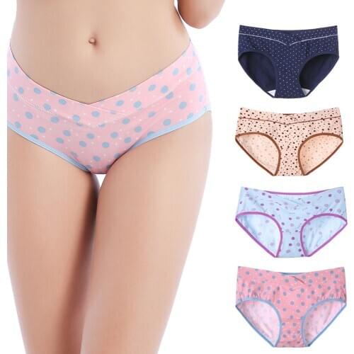 4Pcs/Lot Pregnancy Underwear Briefs Shorts Maternity Panties for Pregnant Women Cotton Low Waist Panty XXL Underpants