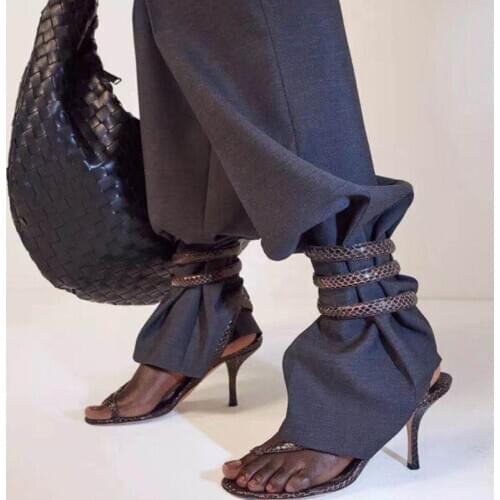 New Summer Solid Women Sexy Sandals Snake pattern Party Shoes Women Open Toe Sexy Fashion Women Shoes Zapatos De Mujer 2020