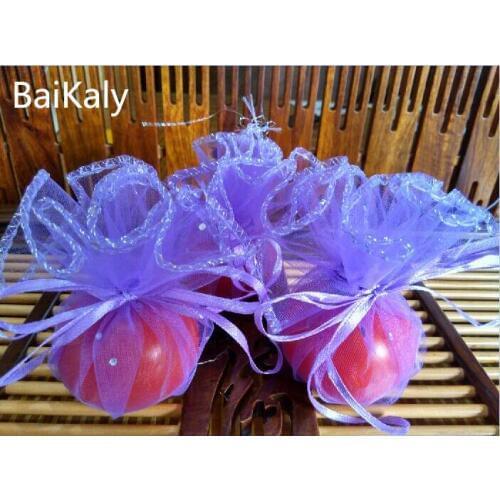 1000pcs diameter 26 Round Drawstring Organza bag jewelry packaging bag for decoration wedding/home/Christmas/party favors pouch