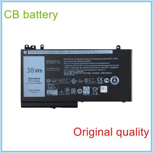 11.1V 38WH Original New Laptop Battery For 12 5000 E5250 RYXXH Battery Bateria