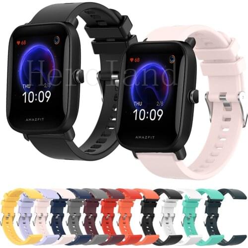 20mm Silicone WatchBand For Xiaomi Huami Amazfit Bip / Bip S U lite pop Strap Band bracelet For Amazfit BIP U pro WristStrap