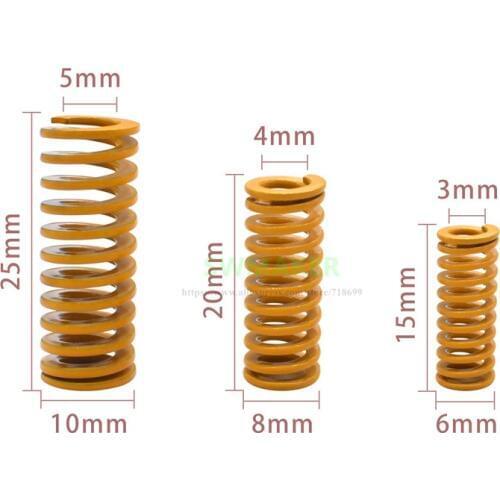 4pcs Orange Die Spring for M3 M4 M5 Reprap extruder Compression springs / Leveling springs Hot Bed Leveling Spring