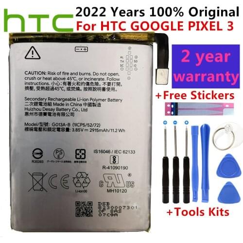2915mAh G013A-B Battery For HTC GOOGLE PIXEL 3 G013B G013A Phone Latest Production High Quality Battery+Tracking Number