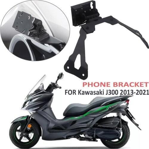 Motorcycle Accessories Smart Phone Navigation GPS Plate Bracket Adapt Holder Kit FOR Kawasaki J300 2013-2021