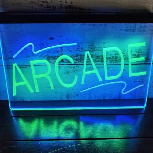 SS059 Arcade shopping Center Shop NEW Dual Color LED Neon Sign
