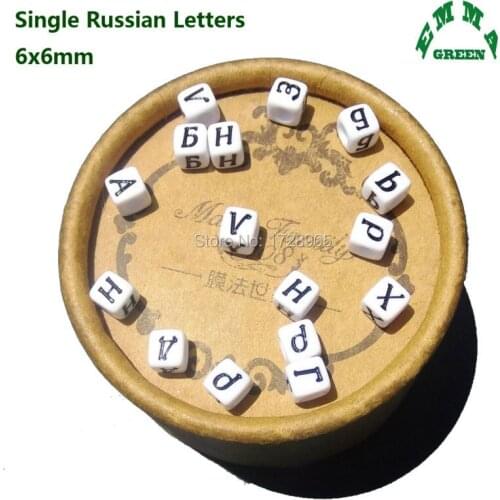 Letter Beads Russian Letter Beads random mix Russian Letters 6mm 2600pcs Square Letter Beads White Letter Beads for jewelry