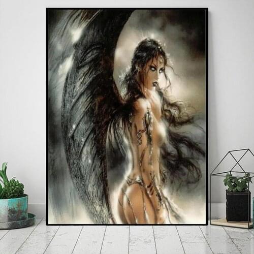 Diy 5D angel wings naked woman Full Diamond Painting cross stitch kits art High Quality Portrait 3D paint by diamonds
