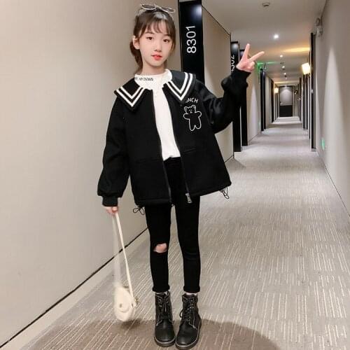 Girls Babys Coat Jacket Outwear Black Charming Thicken Winter Plus Velvet Warm Cotton Fleece High Quality Childrens Clothing