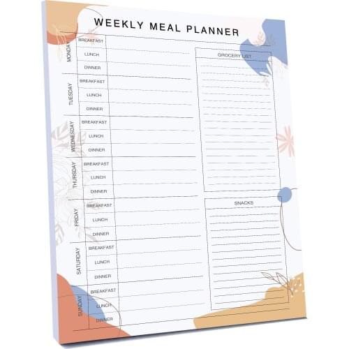 Weekly Meal Planner with Grocery List 6.5×8.5 Magnetic Notepad 52 Sheets Meal Planning Organizer on Refrigerator