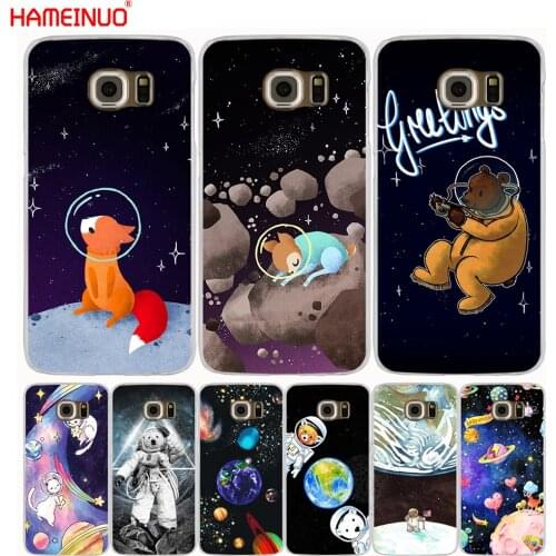 HAMEINUO Space Moon Photos cell phone case cover for Samsung Galaxy S7 edge PLUS S8 S6 S5 S4 S3 MINI