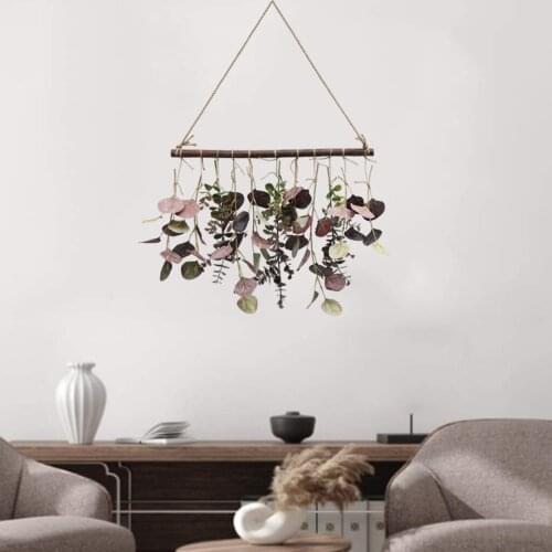 Artificial Eucalyptus Wall Hanging Decor Fake Eucalyptus Leaves Greenery Farmhouse Rustic Wall Hanging for Wedding