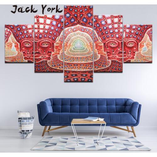 Canvas Painting Alex psychedelic trippy art 5 Pieces Wall Art Painting Modular Wallpapers Poster Print living room Home Decor