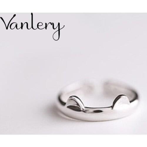 New Trendy Personality Punk Cat Ear Rings For Women Lady Resizable Size Rings Party Jewelry Charm Gifts 2021