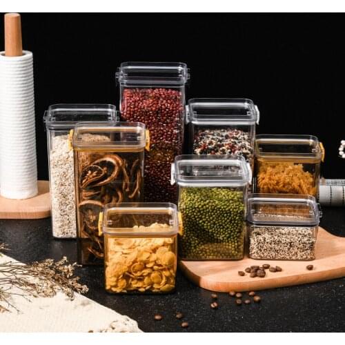 950/1300/1800ML food storage container plastic kitchen refrigerator noodle box multigrain storage tank transparent sealed tank