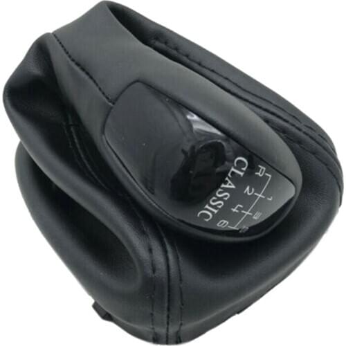 6 Speed Gear Shift Knob Leather Cover Case for Mercedes-Benz C Class W203 S203
