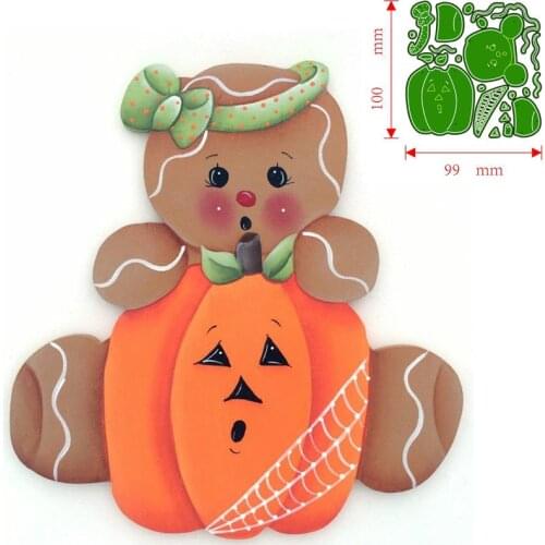 Metal Cutting Dies Gingerbread Man Halloween Scrapbooking Paper Cards Decorative Craft Embossing