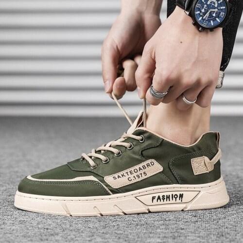 2021 New Style Canvas Sneakers Mens Autumn Breathable Trendy Vulcanize Shoes Korean Fashion All-match Casual Loafer Shoes