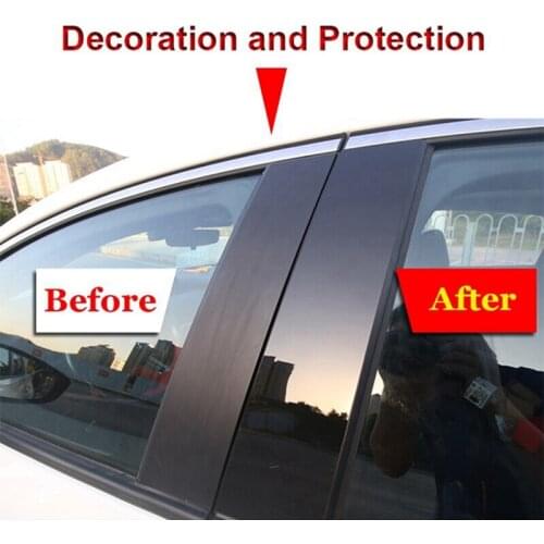 Car Window Pillar Trim Sticker Middle BC Column Sticker External Accessories for Mazda 3 Axela BM BP 2013-2020