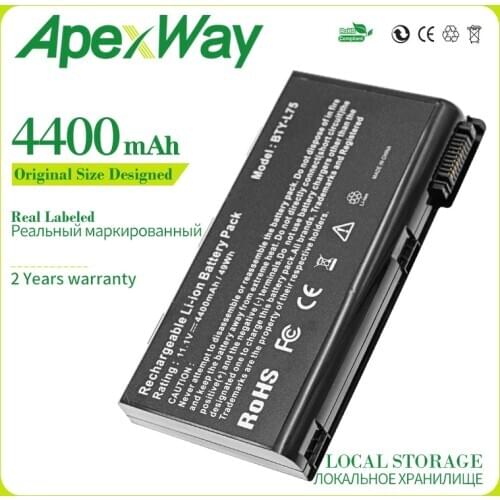 4400mah 49Wh New Laptop Battery For MSI-1682 L74 CX500 CX500DX CX705X CX623 EX460 EX610 A5000 A6000 A6200 BTY-L74 BTY-L75 6Cells