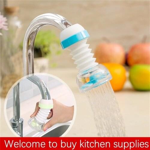 New Adjustable Flexible Kitchen Faucet Tap Extender Faucet Save Water Splash-Proof Water Shower Head Water Filter Sprink
