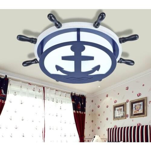 The new Mediterranean rudder LED children children bedroom light contracted and contemporary absorb dome light lamp good friend