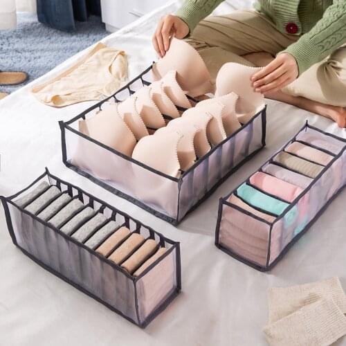 New Bra Underwear Organizer Storage Box Underwear Scarves Socks Bra Divider Boxes Folding Ties Socks Shorts Drawer travel Closet