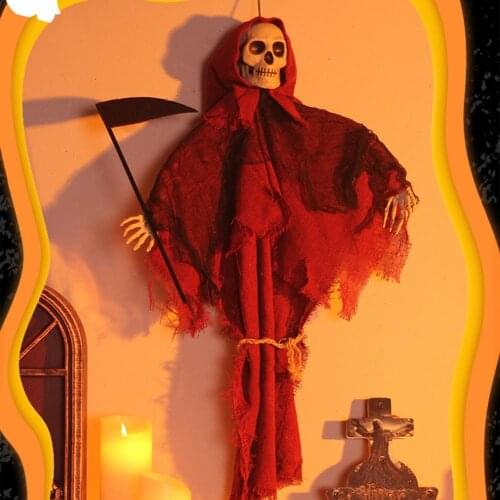 Hanging Halloween Ghost Decors Horror Grim Reaper Skeleton Props Holiday Party Supplies Accessories Tool
