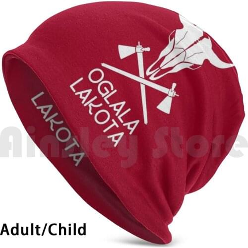 Oglala Lakota Beanies Knit Hat Hip Hop Pine Ridge Oglala Lakota Oglala Lakota Pine Ridge Flag Sioux Seal Flag Tribe