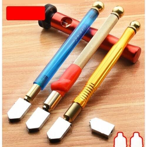 Glass cutter household manual multifunctional ceramic tile cutting knife Diamond thick glass roller type special push knife