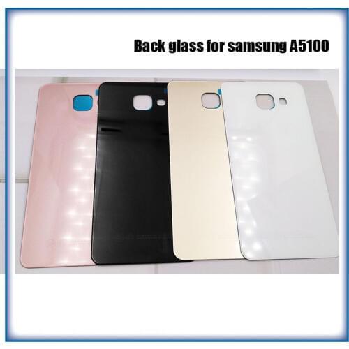 10pcs Rear Panel Glass Battery Back Glass Cover For Samsung Galaxy A5 A5100 With Logo + Adhesive Sticker