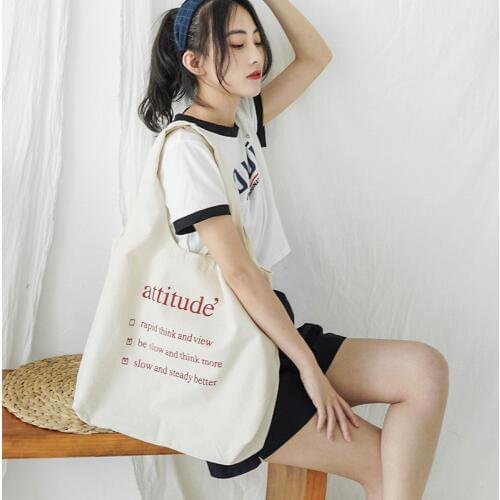 Heavy Duty Canvas Tote Bag Handmade Pure Cotton Canvas Shopping School Books Trip Bag Women Shoulder Bag Shopping Bags