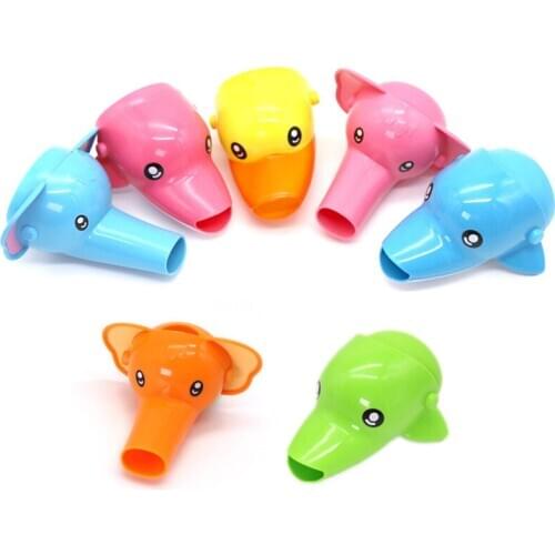 Bathroom Faucet Extender Baby hand wash helper Cartoon Animal Water Toys Water Play Game Baby Bath Duck Toys for Children Gift