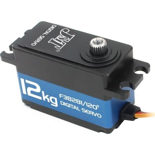 JMT 12kg Waterproof Digital Servo Large Torque Metal Teeth Steering Gear IP65 120-360 Degree for RC Model Aircraft Car Robot Arm