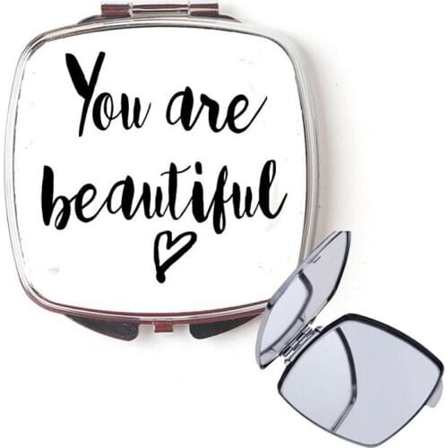 You are beautiful compact Pocket mirror friend birthday girl mom mother Grandma Aunt sister Christmas Mothers Day gift present