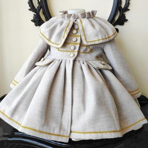 1-12Y Baby Girl Winter Spanish Grey Coat