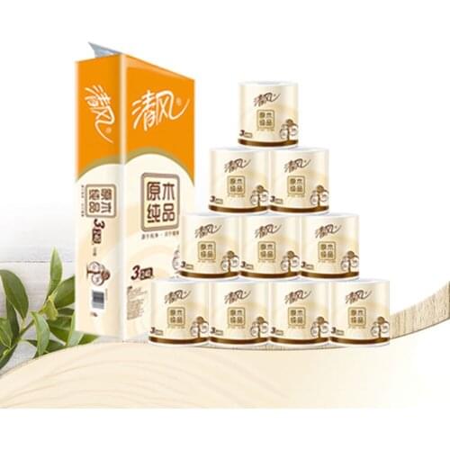 10 Rolls Toilet Paper Bulk Bath Tissue Bathroom White Soft 3 Ply Roll