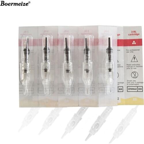 20piece 3RL Catridge Tattoo Needles Disposable Sterilized Tattoo Permanent Makeup Pen Machine Needles Tips Eyebrow lip