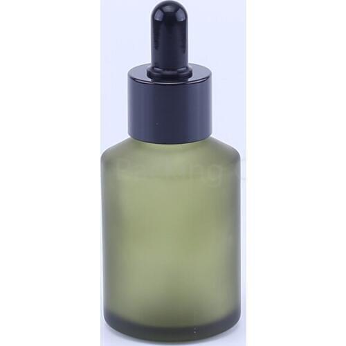 200pcs 60ml frost green Glass Bottle With Dropper Essential Oil Bottle , 60cc empty Perfume bottles