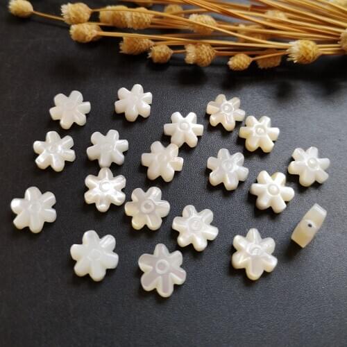 50pcs/lot 9mm Natural Sunflower cut Mother of Pearl shell for DIY Jewelry Daisy Flower Cut Mother Pearl for Brooch