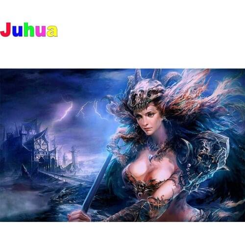 Fantasy castle beauty anime warrior diy Diamond Painting Mosaic 5D Full Square Round diamond Embroidery gift home decor