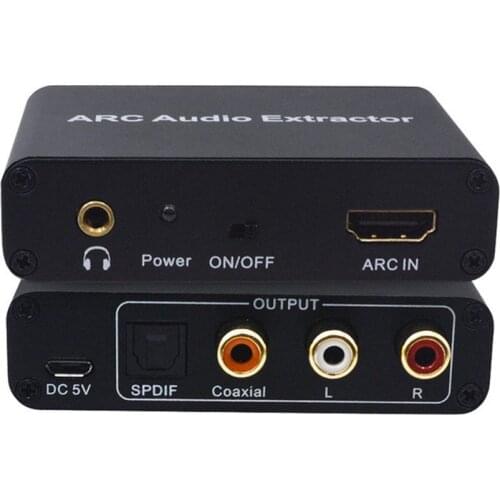 ARC To Audio Converter HDMI-compatible Audio Adapter DAC ARC Coaxial SPDIF Jack Extractor Return Channel 3.5mm Headphone for TV