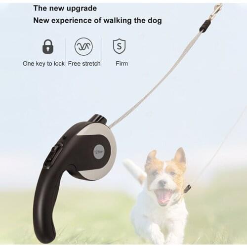 Automatic Retractable Pet Dog Collars Portable LED Light Traction Rope Outdoor Dog Walker Practial Travel Pet Supplies