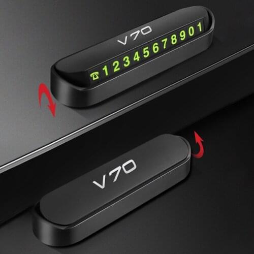 Car Temporary Stop Sign Parking Card Telephone Number Card Plate for Volvo V70 Accessories