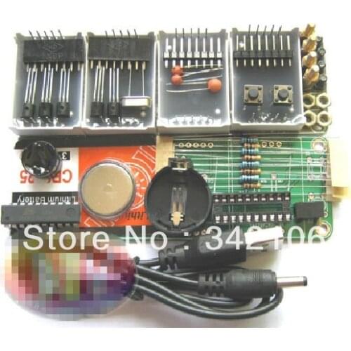 Free Shipping!!! 1-inch large-screen electronic display clock diy clock kit produced four PCK-4