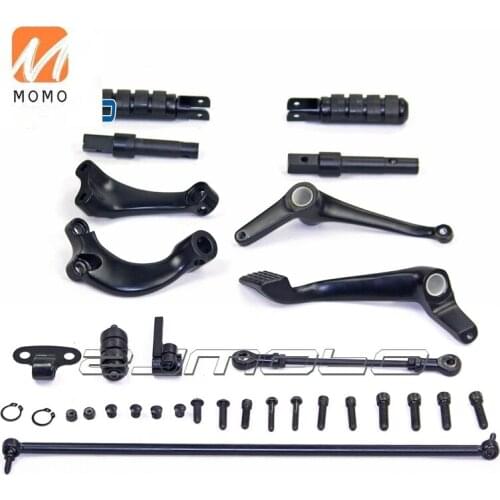 Black Iron Footrest Forward Control Kit Motor Bike Foot Pegs Motorcycles Foot Rest For Sportster Roadster Nightster 1622-0140