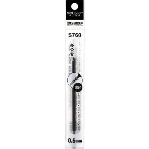 Deli S760 Gel pen refills 0.5 mm black refill Wholesale and Retail