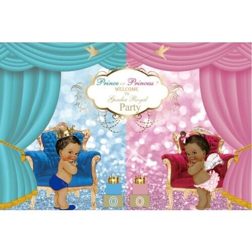 Welcome to Prince or Princess Party Backdrop Photography Background Holiday Celebration Photo Booth Studio Decor
