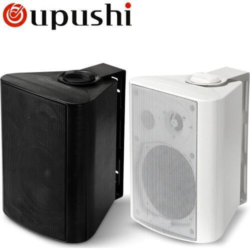 Oupushi 2-Way Full Range Wall Mounted Speaker 20W, 40W Home Theater On-Wall Speakers White and Black For Background Music