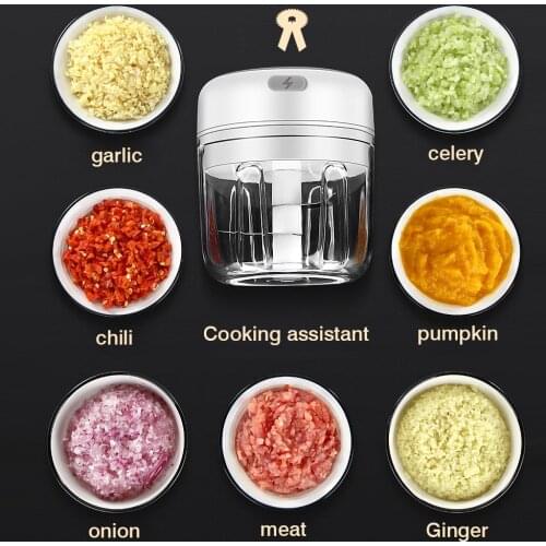 Electric Garlic Masher Sturdy Durable Mini Crusher Chopper USB Charging For Crushed Garlic Crushed Ginger Crushed Fresh Chili